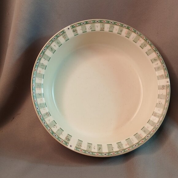 Pfaltzgraff 9" Round Vegetable Bowl Naturewood Stoneware Vintage 1997 Garden - Picture 2 of 8